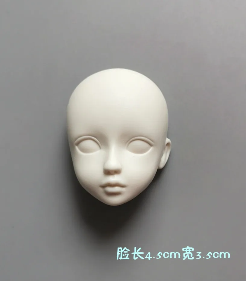 Proportional silicone face mold super light clay soft pottery fondant doll with ears baby face mold