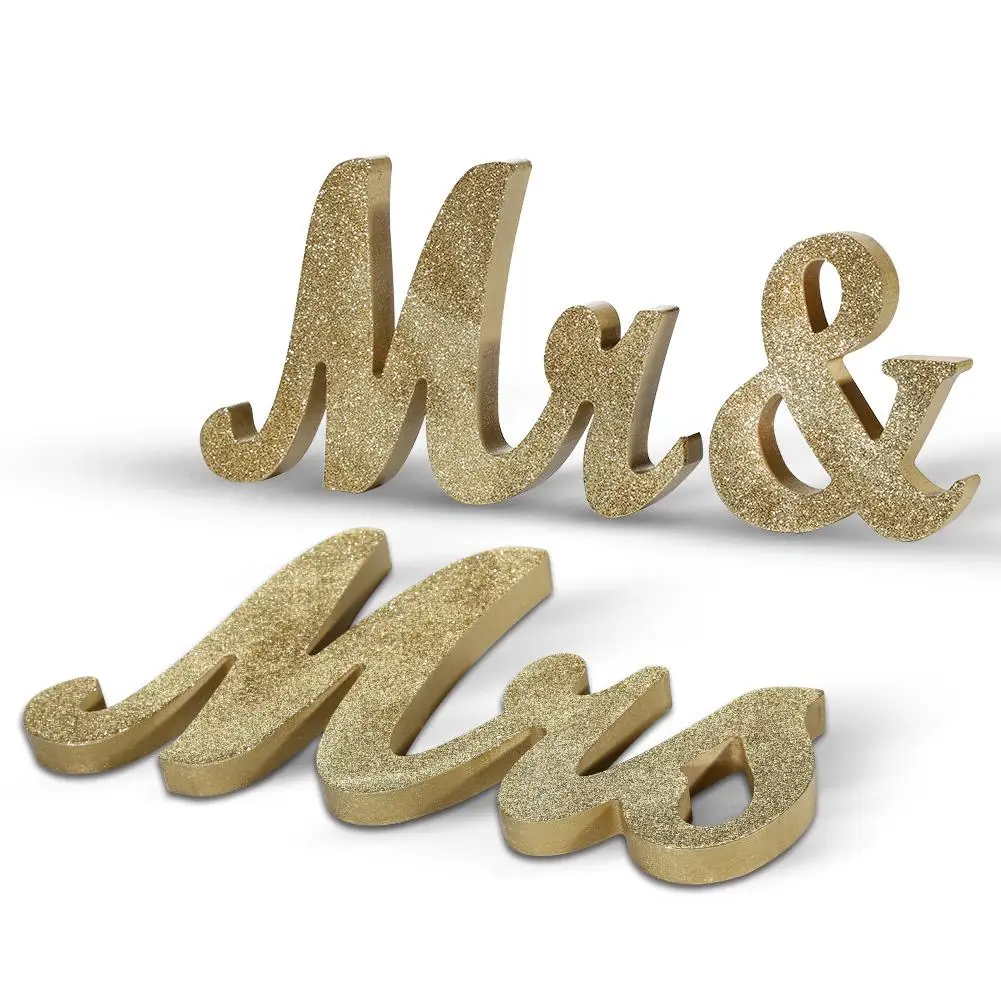 LumiParty деревянные блестки MR &amp MR/ MRS Свадебные украшения для гомосексуалистов