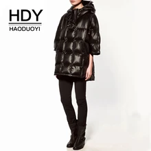 HDY Haoduoyi, Новое поступление, зимние теплые и дикие модели, модная накидка типа летучая мышь, плотная Женская одежда, свободный пуховик