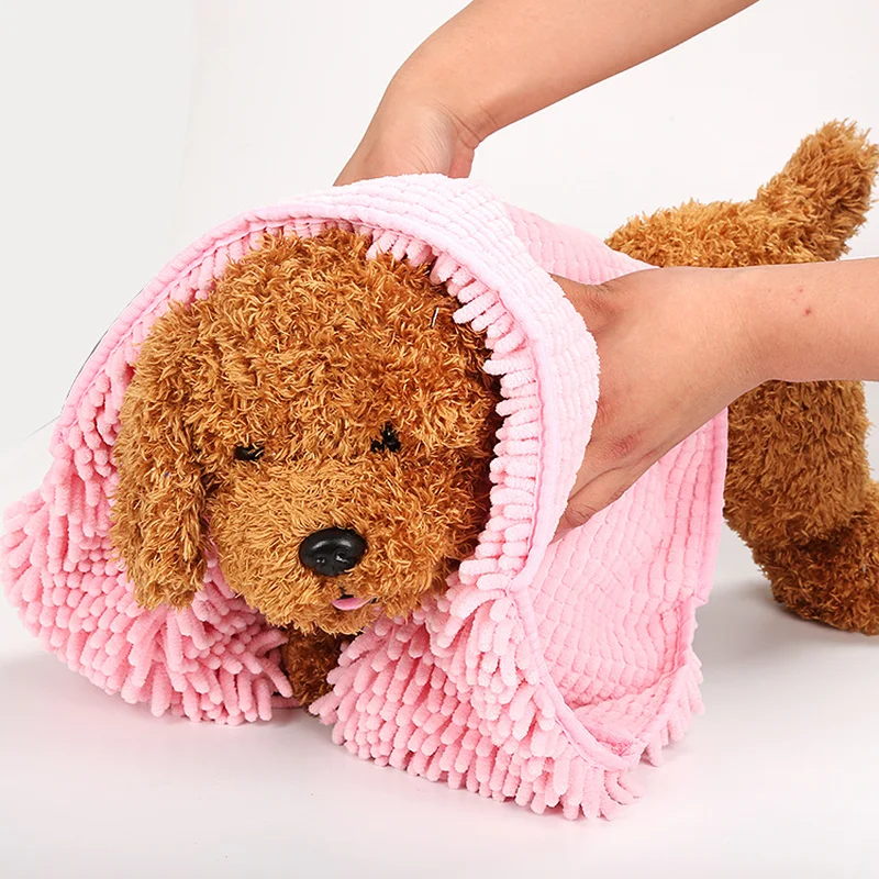 

Practical Pet Dog Towel Coral Particles Increase Water Absorption Area Soft Absorbent Pets Drying Towel for Small Medium Dog Cat