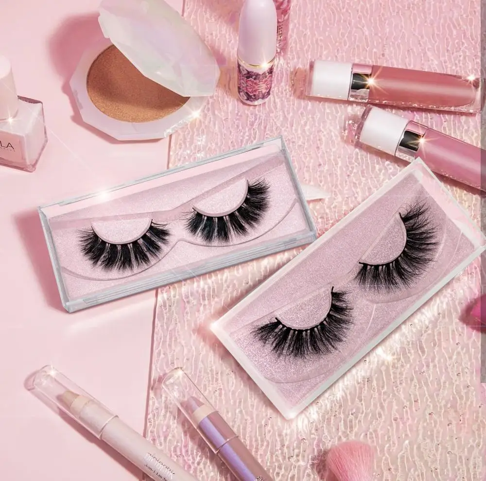 

3D Mink Eyelashes Mink Lashes 100% Cruelty free Long Lasting Lashes Natural Lightweight Mink Eyelashes Glitter Packaging