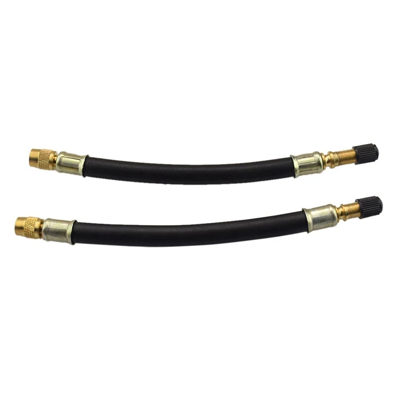 

1 Pair Of Tire Valve Extension Valve Extension, Flexible, Length 180Mm, With Caps