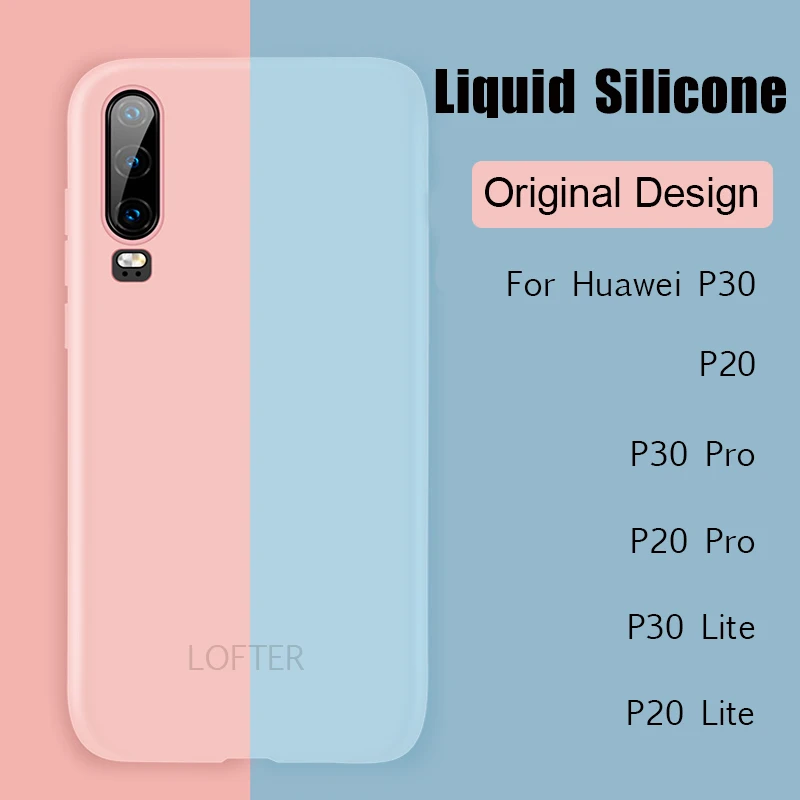 Case For Huawei P30 on Lite P 30 Pro Cover Soft Silicone Liquid Shockproof P20 20 |
