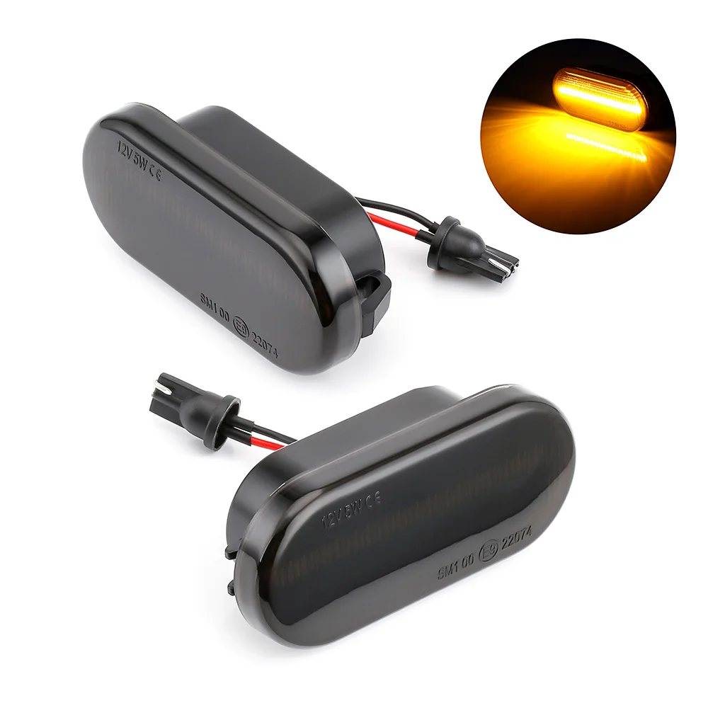 

2Pcs For Skoda Octavia Amber LED Fender Side Marker Turn Signal Lights For SEAT Ibiza Leon For Ford Focus MK2 Fiesta Fusion