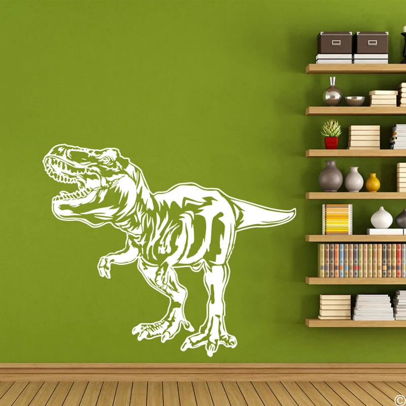 Huge T-Rex Dinosaur Jurassic Park World Wall Sticker Living Room Bedroom Tyrannosaurus Rex  Dino Animal Wall Decal Kids Room Vin (2)