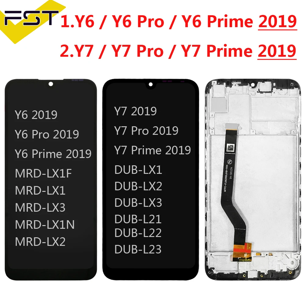 Per Huawei Y7 2019 Lcd Y7 Pro 2019 Display Lcd Touch Screen Parti Di Ricambio Per Huawei Y6 Prime 2019 Display Y6 Pro 2019 Lcd