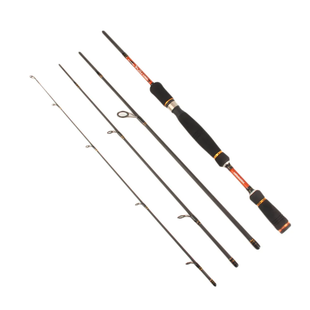 NEW 2.1/2.4/2.7M Hard Light Carbon Fiber Portable Fishing Rod Pole 4 Sections Segments Spinning Rod Fishing Tackle