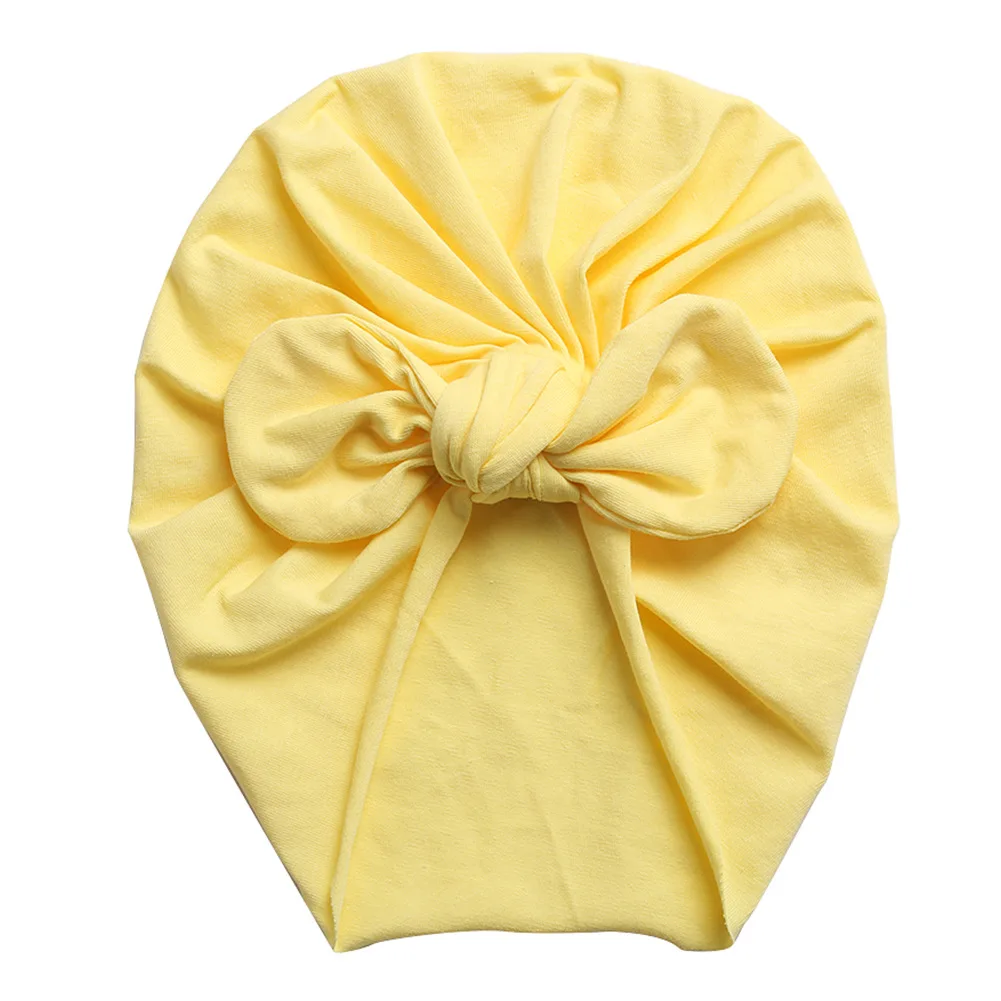 Newborn Baby Girls Hat Cotton Solid Bow Newborn Baby Turban Hat BabySoft Infant Hospital Warm Hats Bonut Hats for Bebes 0-4T Cap baby stroller accessories Baby Accessories