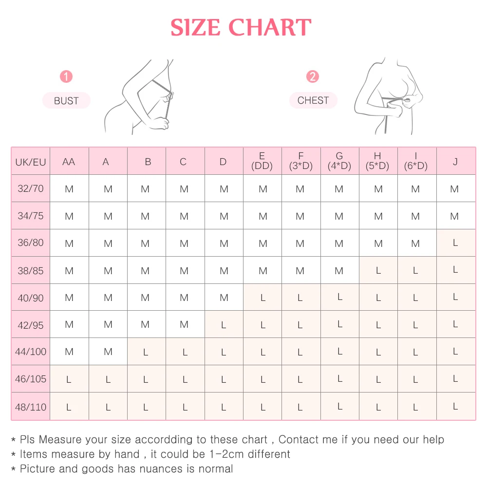 Breast Pumping Bra Size Chart