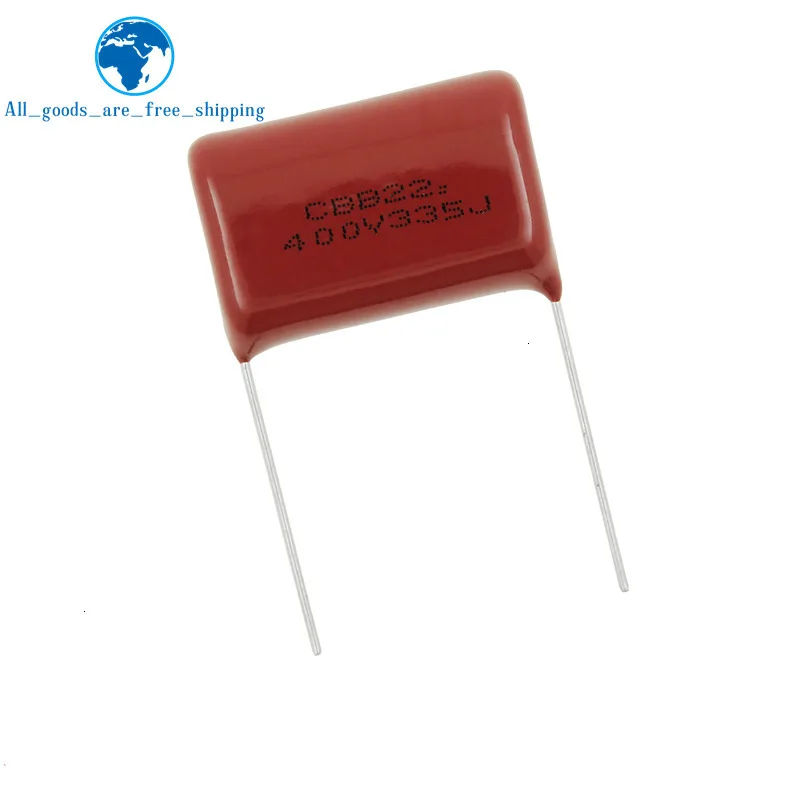 10 шт. 400V335J 3,3 мкФ Шаг 25 мм 400V 335 3300nf CBB полипропиленовый пленочный конденсатор с алюминиевой крышкой