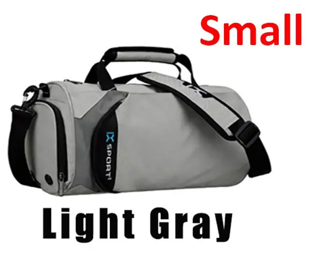 Light Gray Small Качественная Водонепроницаемая нейлоновая спортивная сумка для фитнеса, профессиональная сумка для мужчин и женщин, сумка на плечо для спортзала, светильник для путешествий, сумка через плечо - Цвет: Light Gray Small