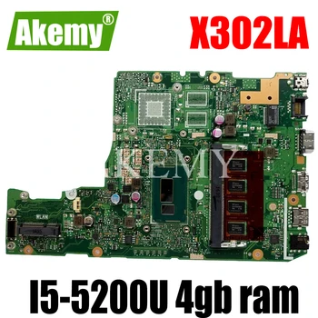 

X302LA main_bd._4g / I5-5200U / as v2g I5-5200U 4gb ram gt920m 2g motherboard For Asus x302l x302la x302lj laptop mainboard