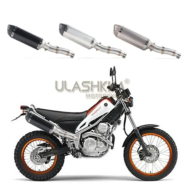 Полная выхлопная система мотоцикла глушитель Escape slip on для YAMAHA XG250 XT250 модифицированный контакт средняя труба адаптер подключения