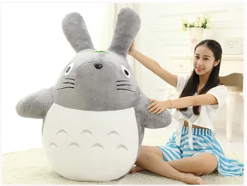 

[Top] Super size 180cm Soft Cartoon neighbor totoro Full fill Plush Toy Giant Animal Stuffed Pillow Girl Doll kids gift