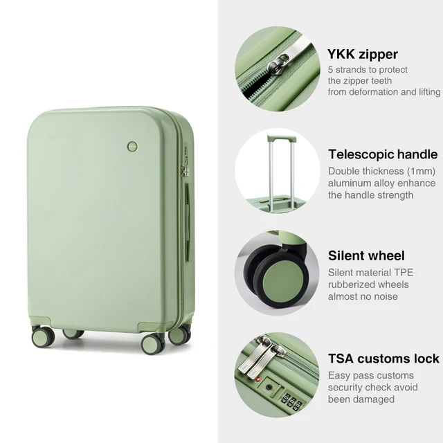 Mixi Puristic Design Travel Luggage Rolling Wheel Hardside Women Suitcase Men Trolley Case 16 20 Carry On/Big 22 24 26 28 Inch 4