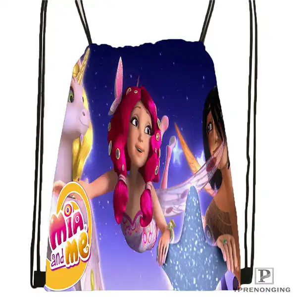 Custom My and Magic Me походная сумка на шнурке милый рюкзак для детей(черная спинка) 31x40 см#180531-04-01 - Цвет: Drawstring Backpack