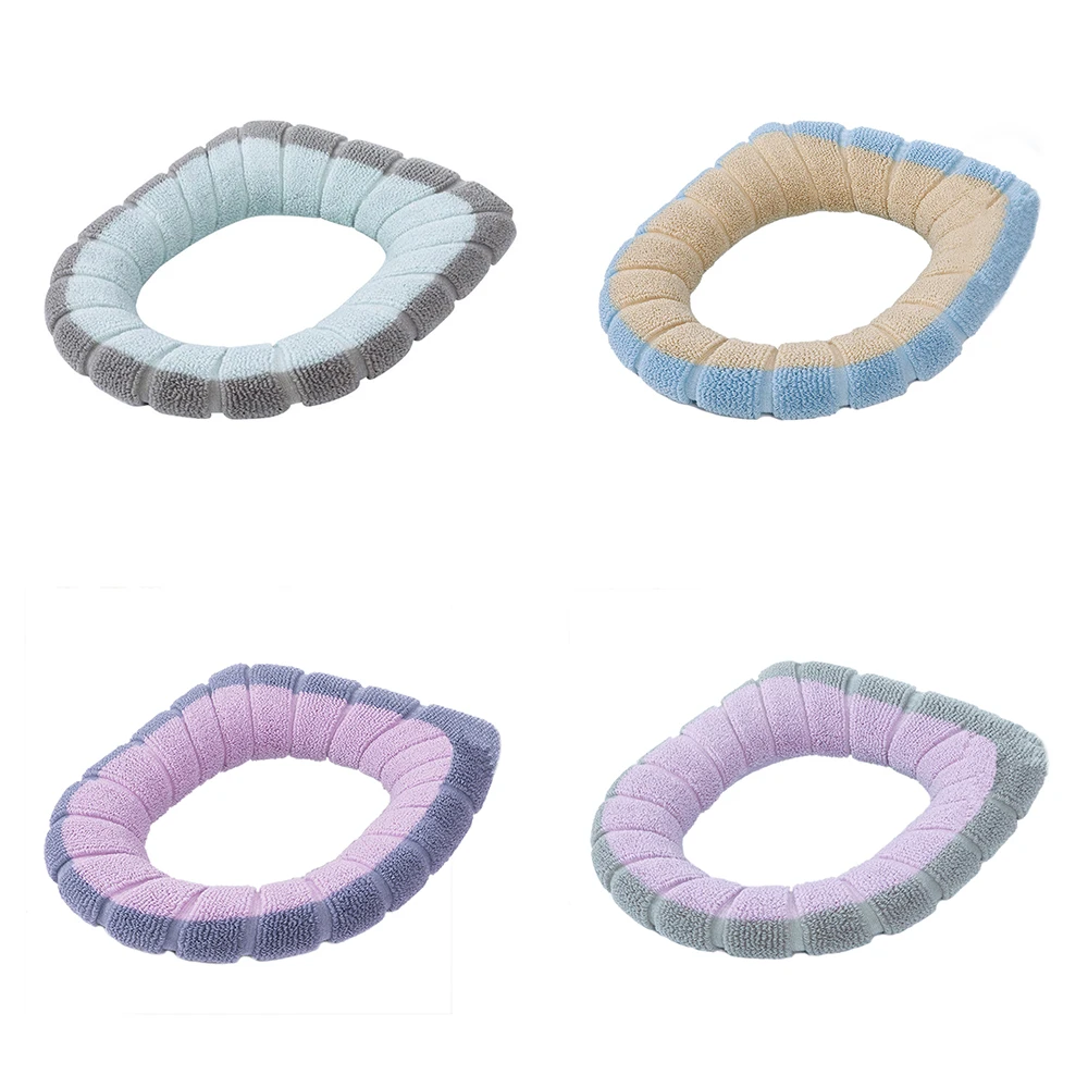 New Universal Comfortable Soft Heated Washable Toilet Seat Mat Cover Bathroom Accessories Interior For Home Closestool Mats