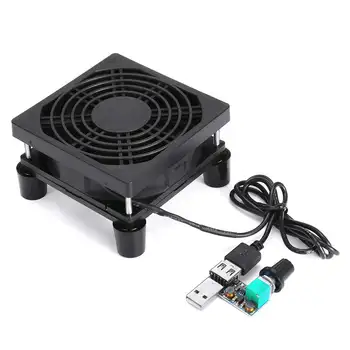 

DIY 9cm Router Cooling Fan Rack Speed Controller PC Cooler TV Box Wireless Cooling Fan Quiet DC 5V USB Fan with Protective Net