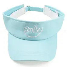 Футболки с рисунками милого смайлика и Для женщин козырек шапка хлопок летний солнцезащитный козырек Кепки корейский стиль цвет черный, белый, бежевый военно-морской флот светильник синий розовый цвет красного вина