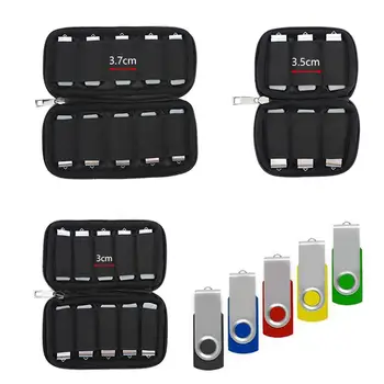 

Shockproof Organizer Storage Case Zipper Holder Travel USB Protective Dustproof U Disk Bag Flash Drives Durable Portable Case
