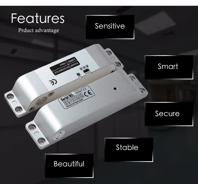 Biometirc NC замок XM630 поверхностного монтажа Тип DC12V безотказный режим аудио домофоны для контроля доступа по отпечаткам или система внутренней