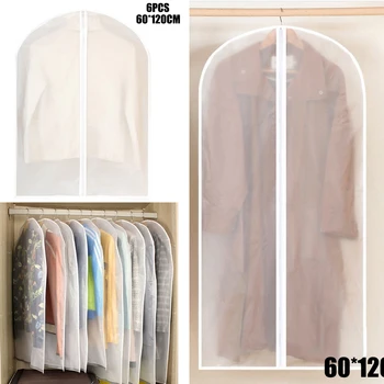 

6X Breathable Zip Up Hanging Suit Dress Coat Garment Bag Clothes Cover Dustproof Dust And Moisture Proof