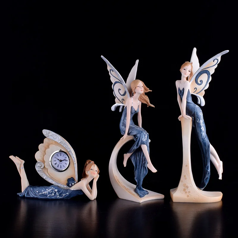 

Creative Gift Resin Angel Elf Artificial Ornaments Crafts Home Decor Birthday Gift Fairy Figurines Dollhouse Garden Decoration