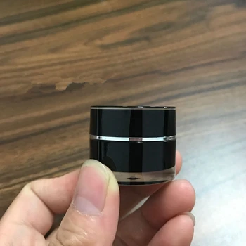 

25pcs Black Acrylic Small Jar Plastic Cosmetic Cream Container Jar Black Screw Cap Lid Small Tiny Bottle Eye Cream Pot Jar 5g