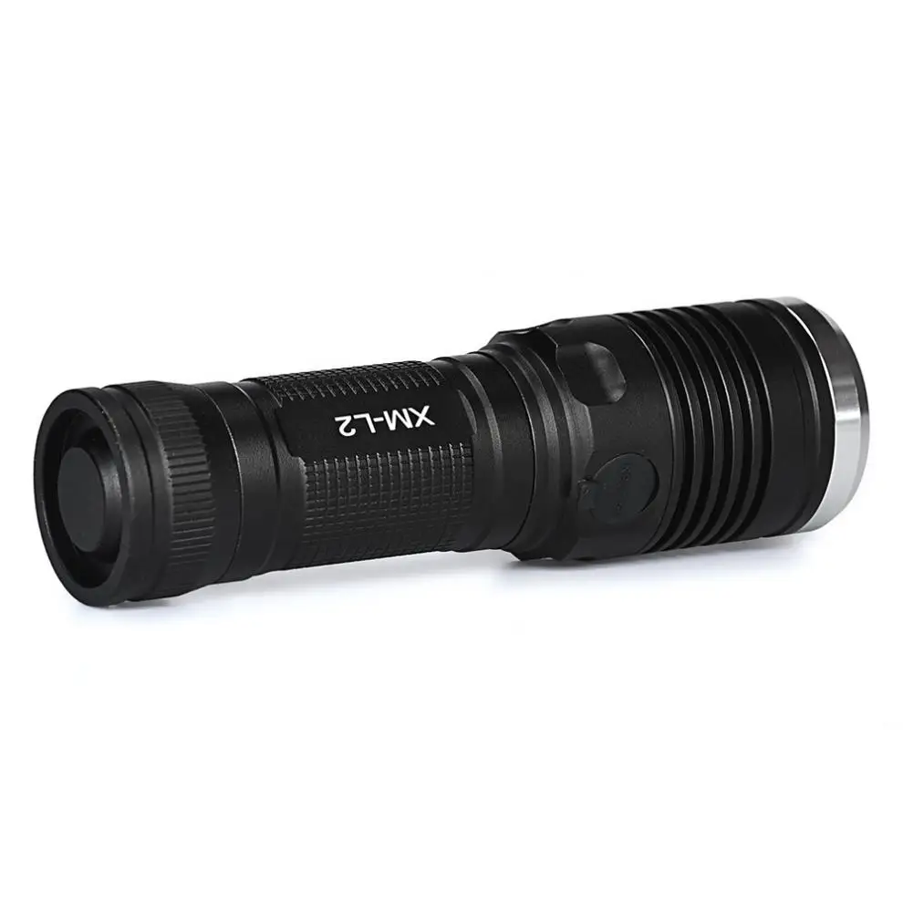 SKYWOLFEYE L207 Waterproof 1000LM L2 T6 LED Light Zoomable Flash Torch Lamp with 4 Modes for Hiking / Trip / Camping