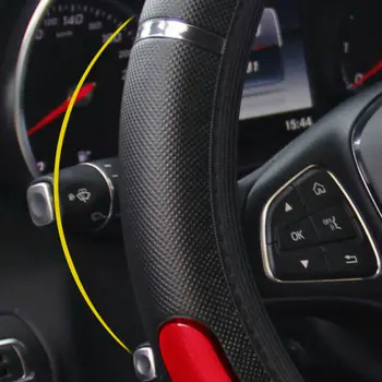 

15inch Steering Wheel Cover PU Leather Steering Wheel Cover Anti-slip Universal