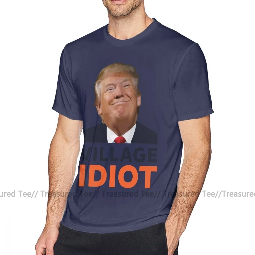 Дональд Трамп, футболка, Дональд Трамп, деревенская футболка, Пляжная футболка с принтом, футболка с короткими рукавами, потрясающая Мужская футболка большого размера - Цвет: Navy Blue