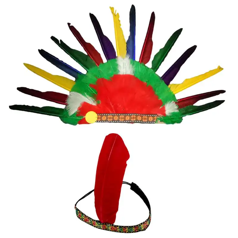 

2Pcs Headwear Creative Colorful Feather Headband for Carnival
