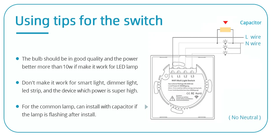 Parede, Botão Neutro Opcional, 1 Gang, 2