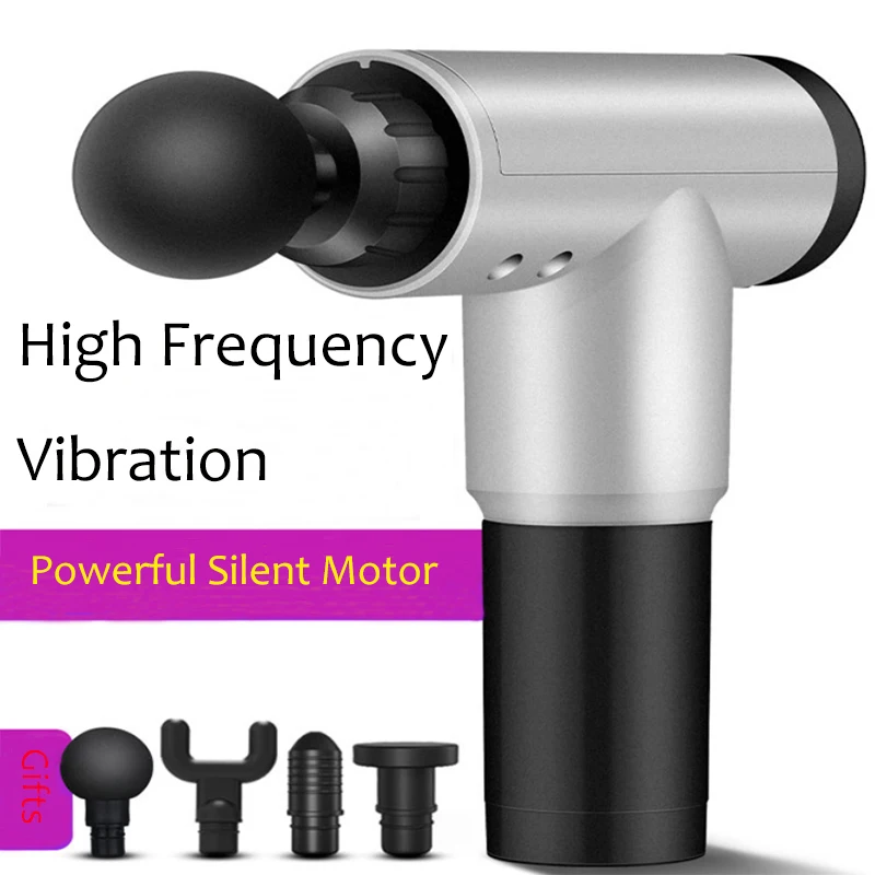 

Muscle Massage Guns Sport Therapy Massager Body Relaxation Pain Relief Slimming Shaping Massager 4 Heads Fascial Guns No Bag