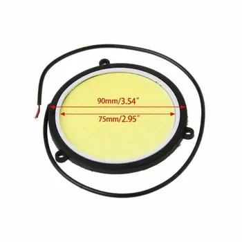 

2pcs 90mm 12V COB LED Auto Round DRL Daytime Running Light White Lamp Bulbs Durable And Practical