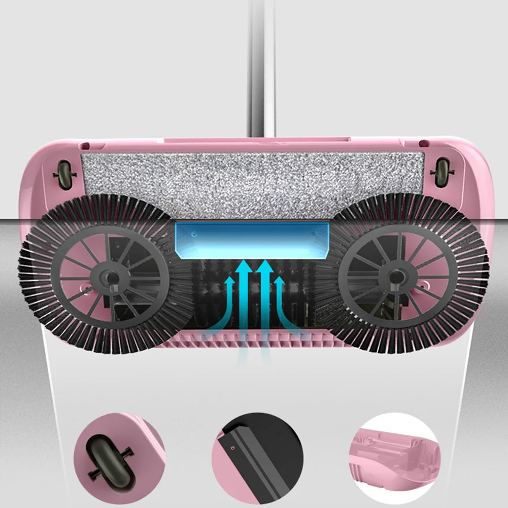 Automatic Hand Push Sweeper Magic Rotate Broom No Electric Household Cleaning Tool P7Ding