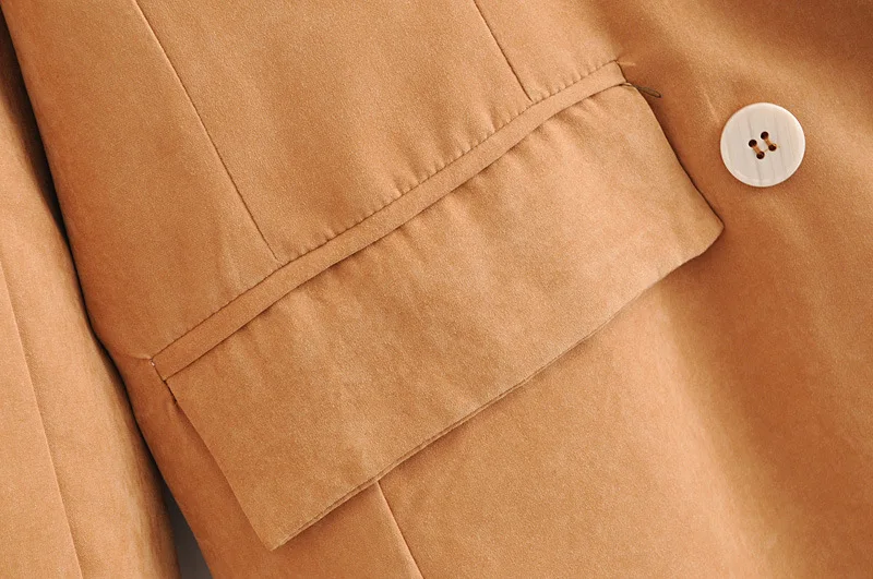 

A Generation of WOMEN'S Dress Solid Color Versatile Double Breasted Suit Loose-Fit BF Style Women Suit Coat Women's Entity