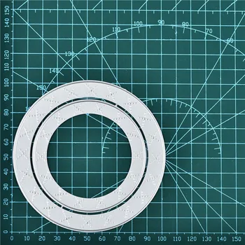

YaMinSanNiO Circle Cutting Dies Background Metal Die for Card Making Scrapbooking Embossing Frame Diecut Craft Stencil Wholesale