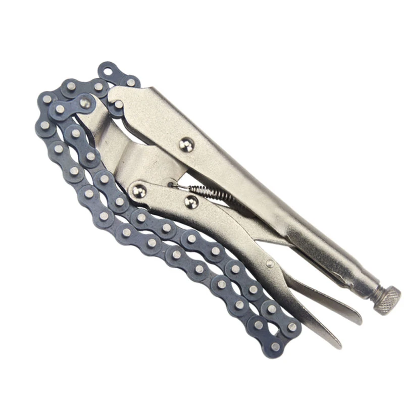 

New 10 inch Chain Vise Clamp Plier Locking Grip Wrench Oil Filter Pipe 16.5 inch Chain Length