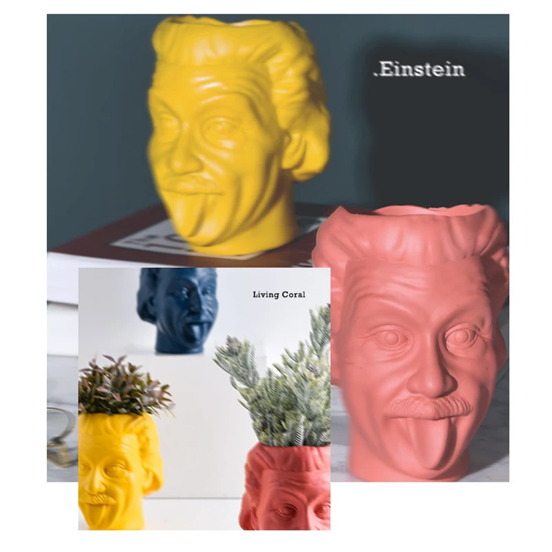 

Nordic Einstein Small Decoration Artist Home Desktop Resin Decoration Wholesale Creative Sculpture Storage Pen Holder
