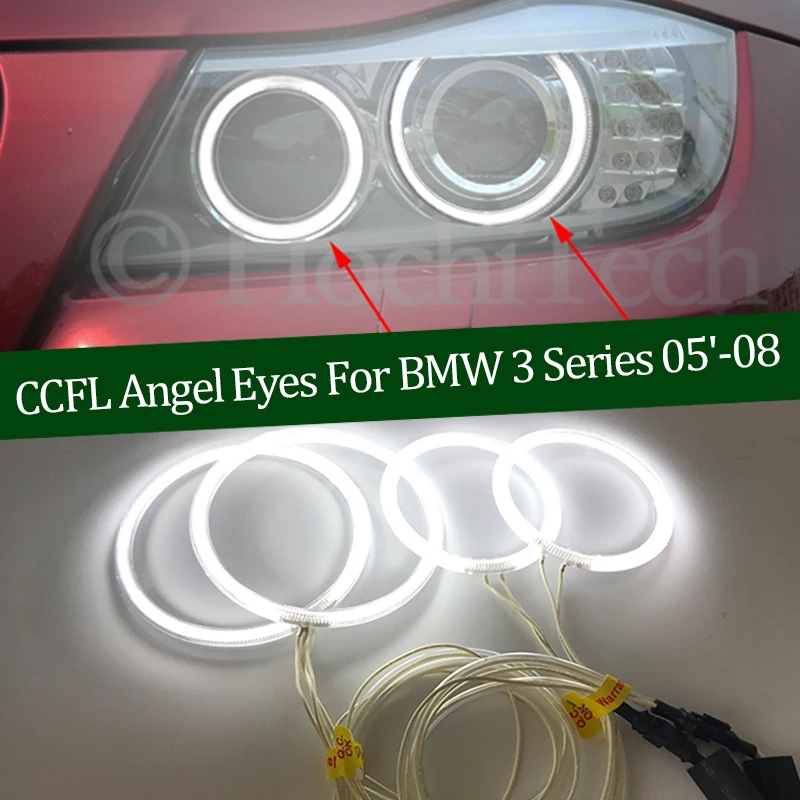 Высокое качество CCFL комплект глаз ангела теплый белый гало кольцо для BMW 3 серии E90