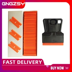 Lames de rasoir Double tranchant en plastique, pelle à glace, autocollant, vieux dissolvant de colle pour four en céramique, nettoyage de peinture de voiture E19 + E14 