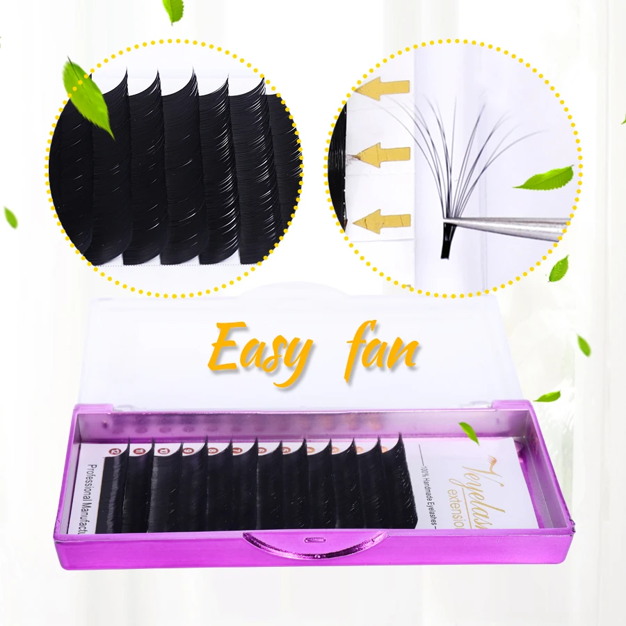 

Easy Fan Eyelash Extensions Automatic Flowering Lashes Bloom Faux Mink Eye Lash Russian Volume Fans Magnetic Camellia