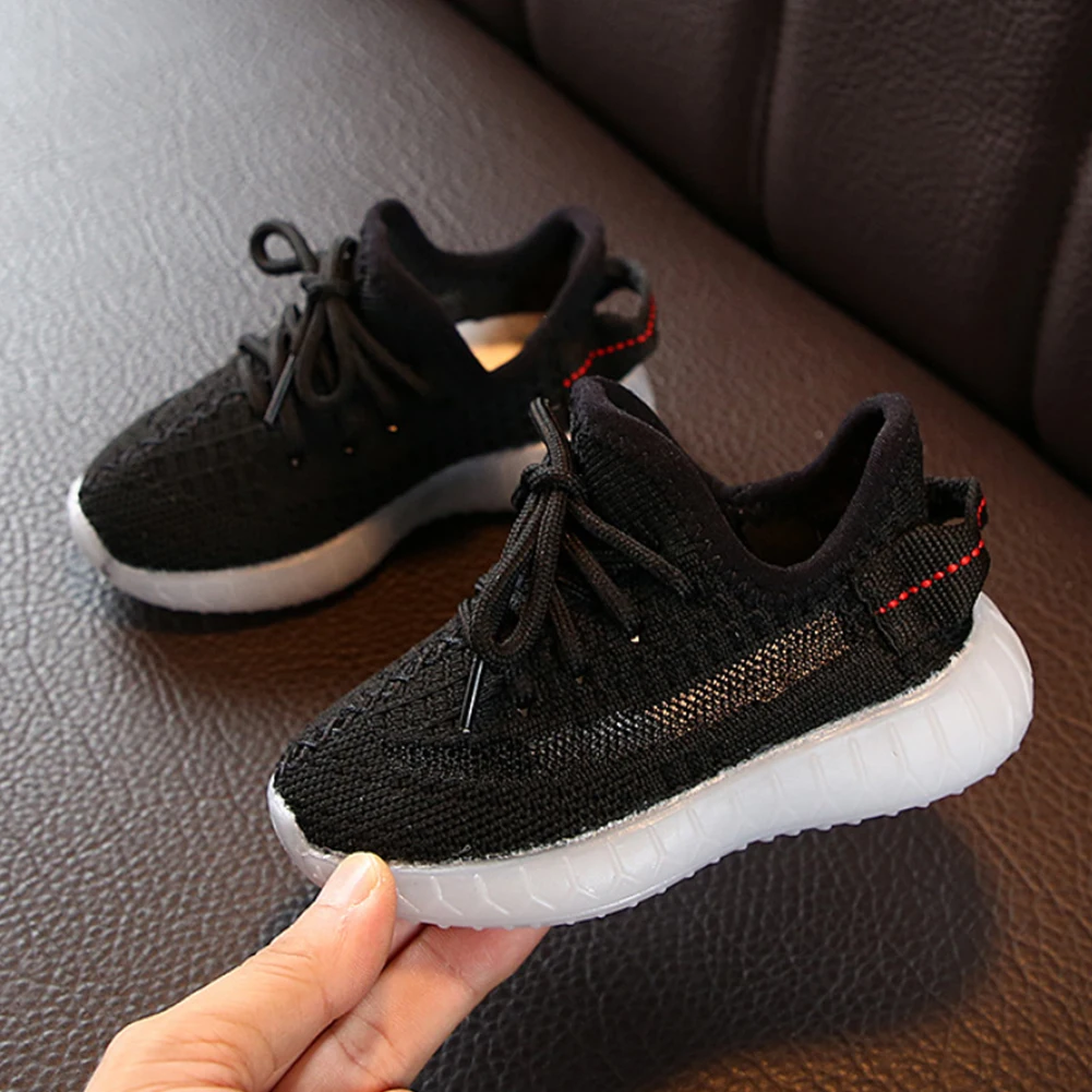 Shoes for Kids Toddler Boy Sneakers  Lightweight Mesh Breathable Soft Soled Night Lighted Shoes for Party and School