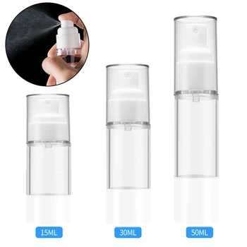 

15ML 30ML 50Ml Plastic Cosmetic Bottle Refillable Bottles Spray Transparent Airless Pump Vacuum Container