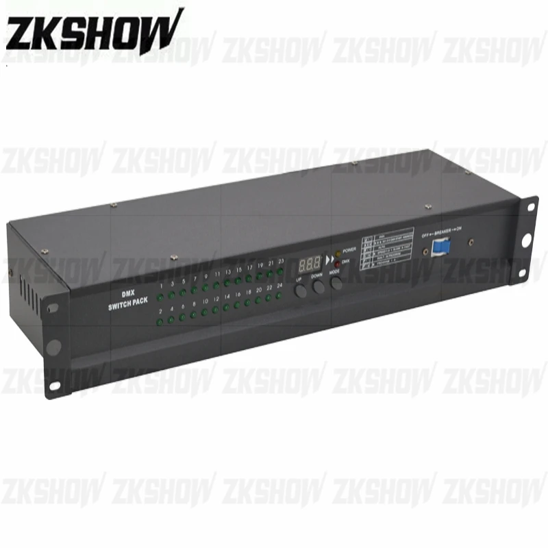 24CH DMX Power Switch Pack for Stage Show Event Lighting Hire CE UL DJ Disco Party Nightclub Wedding Festival Equipment Rental