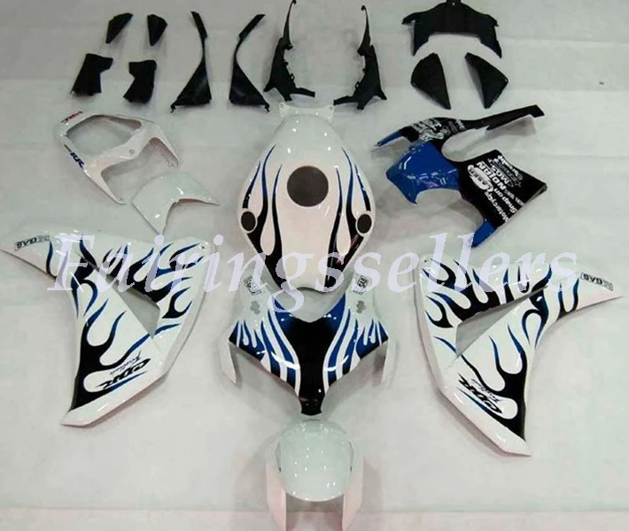 Honda CBR1000 RR White & Blue Black Flame (2008-2011)