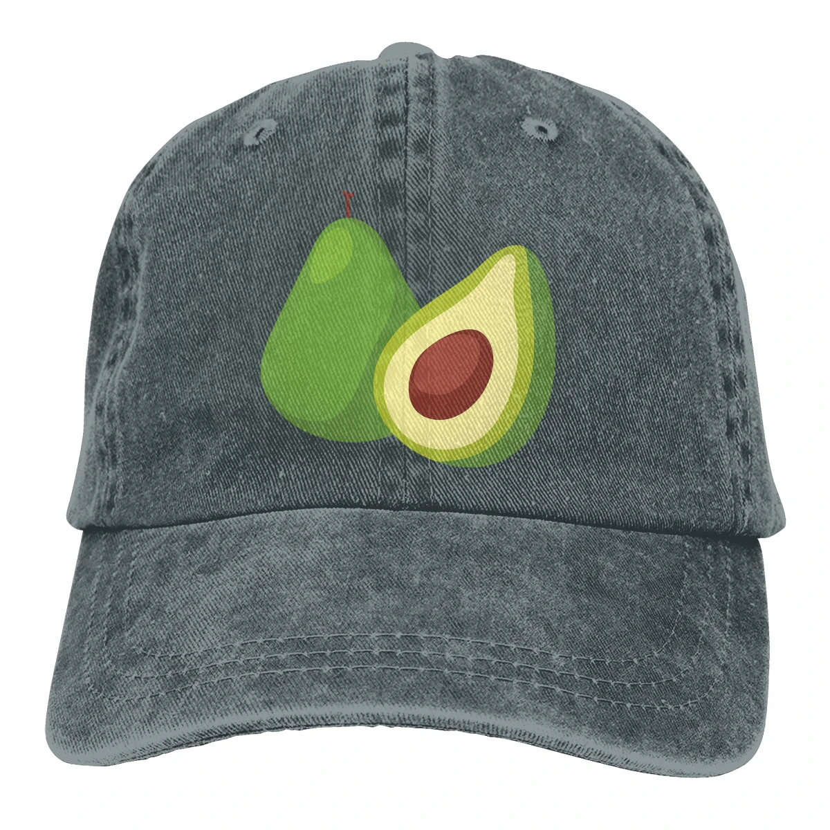 Я люблю авокадо Casquette черный унисекс Мужские Женские деним Strapback бейсболка Регулируемая Гольф папа шляпа