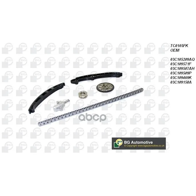 Комплект Цепи Грм Audi. Vw 1.4fsi/Tfsi 16v 07 Bga арт. TC0105FK