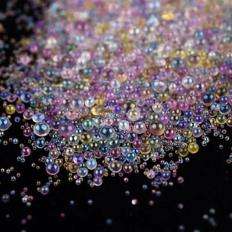 Mini Bubble Ball Beads 10 G/Pack Tiny Glass UV Filling Resin Assorted DIY Nanh3 